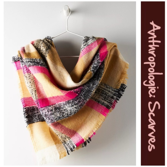 Anthropologie Accessories - NWTs Anthro “Plaid Blanket Scarf” by Pilcro